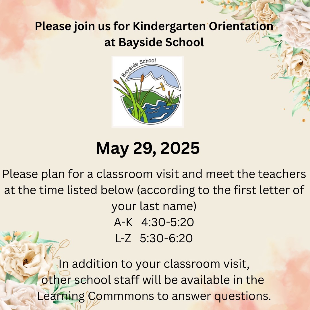 Kindergarten Orientation invite