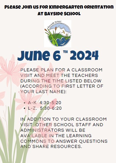 Bayside Kinder Welcome Invite